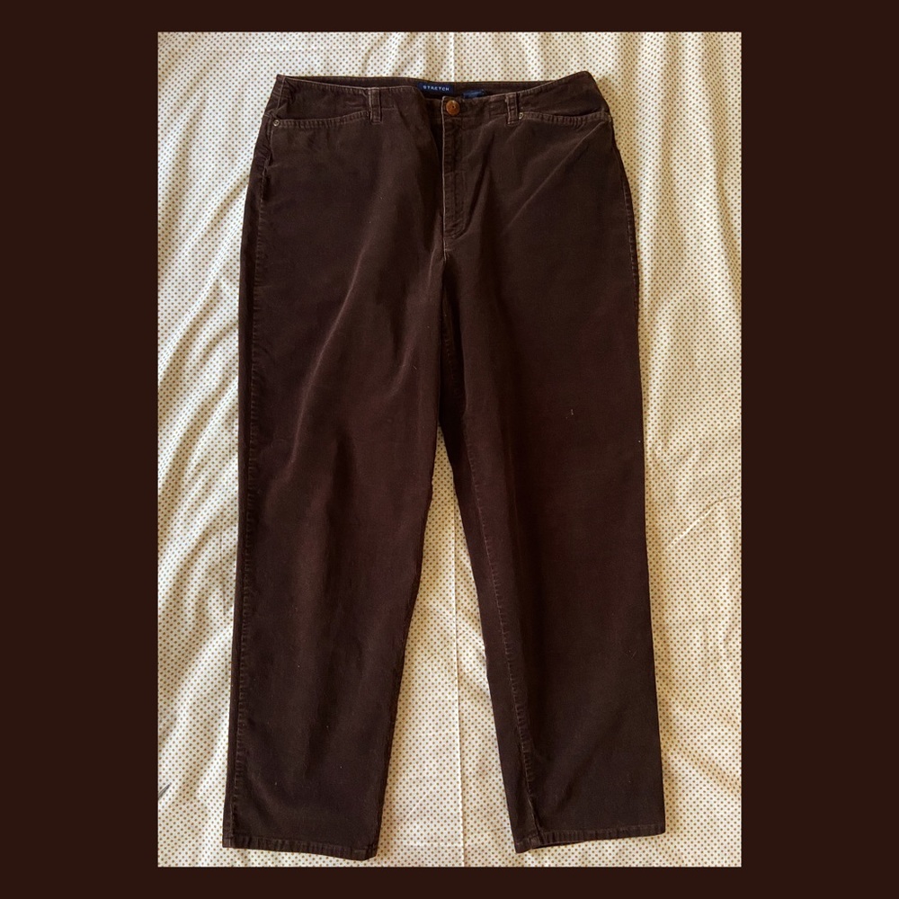 🤎 Vintage High Waisted Chocolatw Brown Corduroy Trouser Pants 🤎